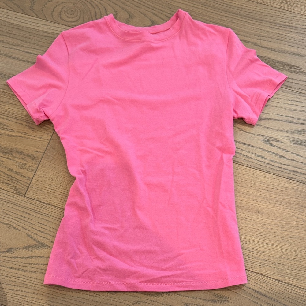 SKIMS Pink Short Sleeve Tee